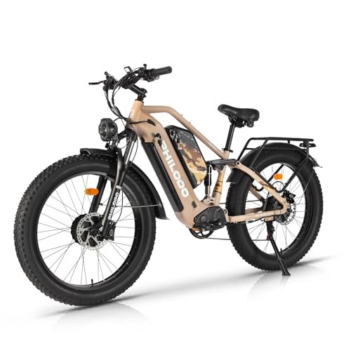 PHILODO Electric Bike for Adults, Dual Motor Fat Tire Ebike 2 * 1000W Dual Battery Electric Bicycles 48V 46AH with Full Suspension Hydraulic Disc Brakes 35MPH - Image 4