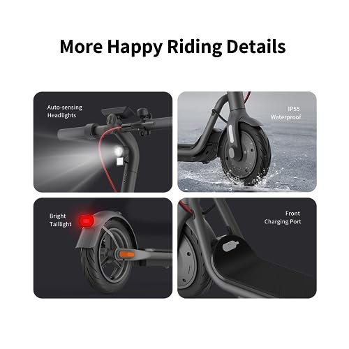 NAVEE Electric Scooter, Max 20/19 MPH & 40/31/25/15.5 Miles, 900W/700W/600W Max Power, 10” Pneumatic Tire, IP55 Waterproof, Foldable E-Scooter for Adults College Student Scooter Enthusiasts - Image 4