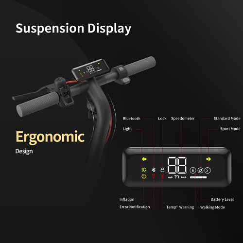 NAVEE Electric Scooter, Max 20/19 MPH & 40/31/25/15.5 Miles, 900W/700W/600W Max Power, 10” Pneumatic Tire, IP55 Waterproof, Foldable E-Scooter for Adults College Student Scooter Enthusiasts