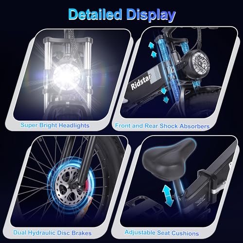 YVY Electric Bike for Adults, 26″x4.0″ Fat Tire All Terrain Ebike, 1500/2000W Dual Motors – 48V 15/23AH Removable Battery – 7 Speeds – LCD Display – F/R Shocks – Oil Disc Brakes – 30-60Mile/31-35MPH - Image 3