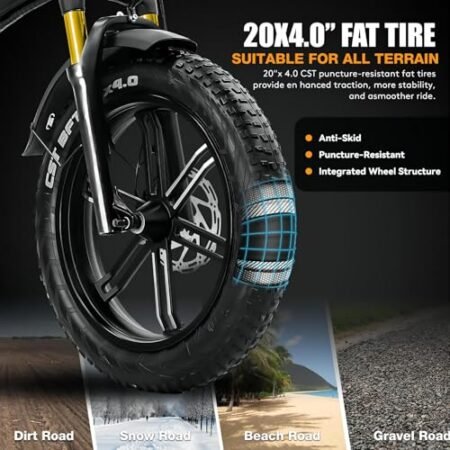 VITILAN i7 Pro Electric Bike Adults Folding 750W BA-FANG/E-iwol Motor Fat Tire Ebike Removable 16AH/20AH Cell Battery Full Suspension Electric Bicycle 8-Speed