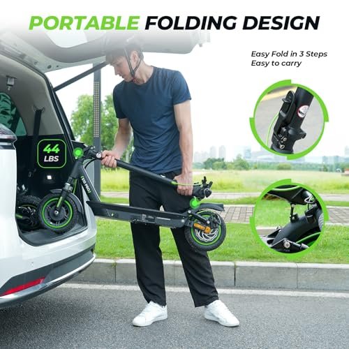 isinwheel Electric Scooter Adults, 28 MPH Top Speed, 800/1000W Motor E-Scooter Up to 32/37 Miles, Dual Shock Absorbers & Turn Signal, Foldable Scooter for Adults - Image 3