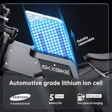 X21 Electric Bike for Adults 2000W 35AH Samsung Battery Mountain Moped Mens Electric Dirt Bike, 30MPH, 7-Speed, Hydraulic Oil Brake, 20″ Off Road Tyre Electric Motorcycle for Adult