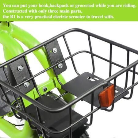 SEHOMY Electric Scooter Adults with Seat, Portable Scooters for Adults 15.5MPH Lightweight, Foldable 450W Motor Battery E-Scooter Basket, 265lbs Max Load Electronic Scooter 2 Wheel