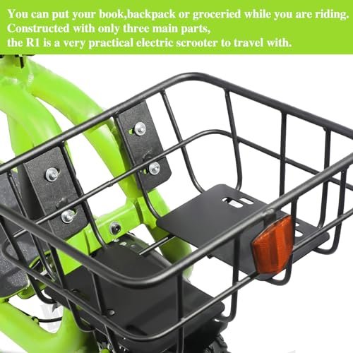 SEHOMY Electric Scooter Adults with Seat, Portable Scooters for Adults 15.5MPH Lightweight, Foldable 450W Motor Battery E-Scooter Basket, 265lbs Max Load Electronic Scooter 2 Wheel