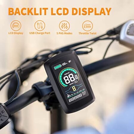 Jasion EB7 2.0 Electric Bike for Adults, 1200W Peak Motor 28MPH Max Speed Folding Ebike, 48V 10AH Removable Battery, 20″ Fat Tire with Dual Suspension, 7-Speed Electric Bicycles, UL Certifiled