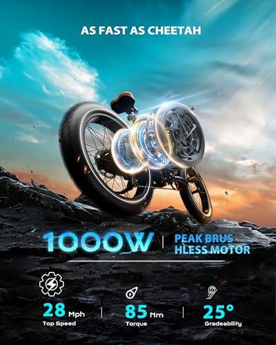 P5 II/P5 Electric Bike for Adults Peak 1700W/1000W 28-32Mph 48V 20Ah Fat Tire Electric Bike 24*4.0 Long Range Electric Bicycle Full Suspension Electric Mountain Bike 7 Speed Ebike Men E Bikes