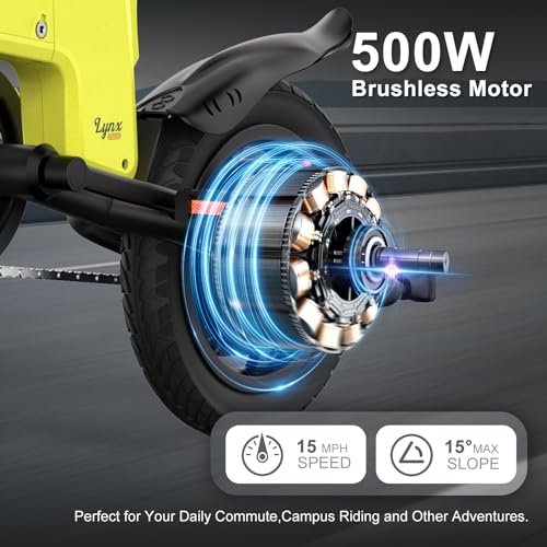 SISIGAD Electric Bike for Adults Teens, 300W Powerful Motor,12 Inch Tires and 15MPH Electric Bicycle, 15 Miles Long Range Mini E Bike with Disc Brakes - Image 6