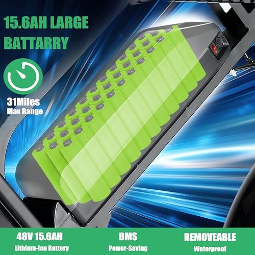 V20 3.0 Ebike 1000W-1500W Brushless Motor, 48V/15Ah Lithium Battery, 20″ x4.0 Fat Tire Electric Bike, Snow, Road, Mountain Electric Bicycle - Image 6