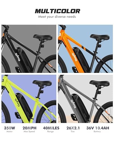 Racer Electric Bike for Adults – 21-Speed Mountain Lightweight Ebike with Peak 500W Brushless Motor, 375Wh Removable Battery, 26X2.1 Tire Step Over E-MTB, Up to 40 Miles - Image 5