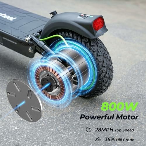 isinwheel Electric Scooter Adults, 28 MPH Top Speed, 800/1000W Motor E-Scooter Up to 32/37 Miles, Dual Shock Absorbers & Turn Signal, Foldable Scooter for Adults - Image 5