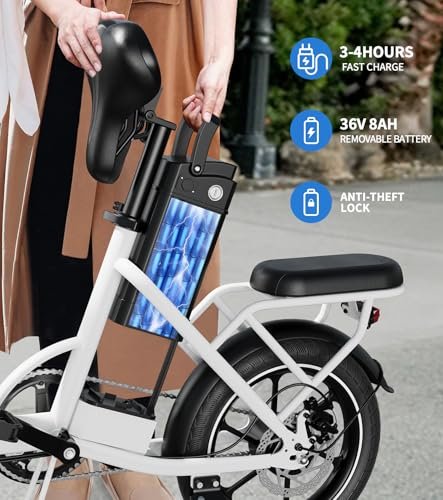 WINDHORSE Electric Bike for Adults, Folding Ebike with 630w Peak Motor, Dual Disc Brake, 35 Miles Range, 25MPH, Suspension, Removable Battery, Electric Bicycle for Commuter - Image 3