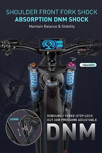 T7 Electric Bike for Adults Fat Tire Ebike 750W BAFANG Motor 20AH Removable Sam-Sung Battery 26 Inch Mountain 28MPH Electric Bicycle Full Suspension Shimano 8 Speed - Image 3