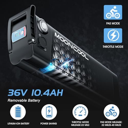 MOONCOOL Electric Tricycle for Adults, 350W 36V Electric Trike Motorized Three Wheel Electric Bicycle, 7 Speeds 3 Wheels Adult Electric Tricycle with Large Basket