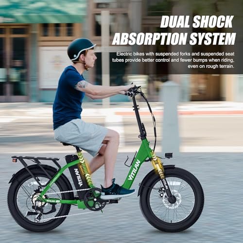 VITILAN 1056W Peak Electric Bike for Adults, U3 20″ Fat Tire Electric Bicycle, 48V 624Wh Removable Battery, Max Range 80 Miles & 28Mph, 7 Speed Step Thru Ebike with Dual Suspension - Image 5