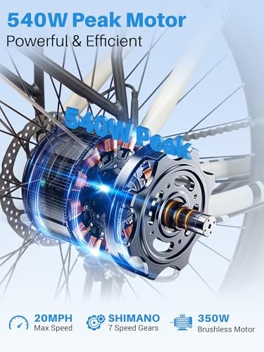 Seeker 26″ Electric Bike for Adults with Peak 500W Brushless Motor, 35Miles 324WH Removable Battery 20MPH Commuting Electric Mountain Bike, UL 2849 Certified, Front Fork Suspension - Image 3