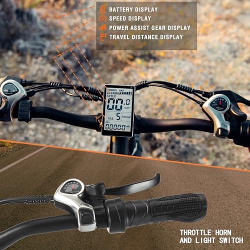 SENADA Electric Bike for Adults, 26″x 4″ Fat Tire Ebikes, 1000W Motor Electric Mountain Bicycle Max Speed 30MPH 62 Miles, 48V 17.5Ah Removable Battery & 21-Speed - Image 5