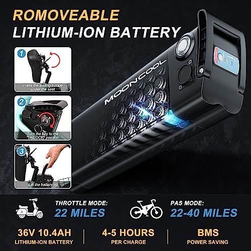 NAIZEA Electric Tricycle Adult Electric Bicycles, 350W 36V Electric Trike, 24″ 26″ 3 Wheel Electric Bike Ebike E Bicycle with Removable Battery, Motorized Trike with Basket for Women Men - Image 5