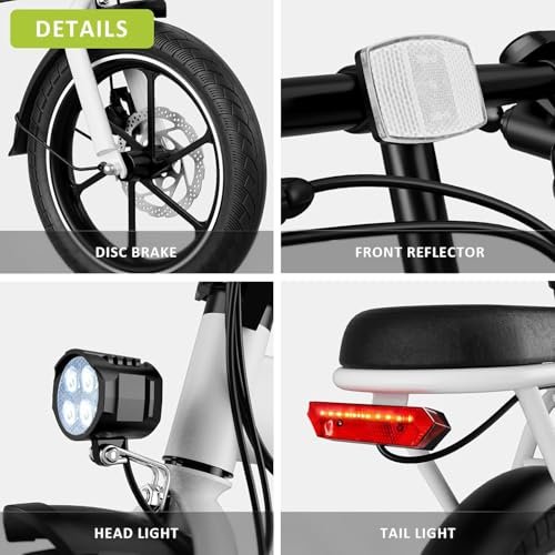WINDHORSE Electric Bike for Adults, Folding Ebike with 630w Peak Motor, Dual Disc Brake, 35 Miles Range, 25MPH, Suspension, Removable Battery, Electric Bicycle for Commuter - Image 6