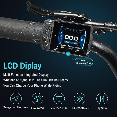 MEELOD Electric Bike Fat Tire Electric Bike Equipped with 1200w/2400w Dual Motor/Single Motor and 48v/40ah Or 48v/30ah Dual Batteries 35mph Electric Dirt Bike