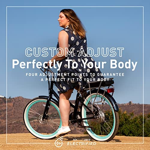 sixthreezero EVRYjourney Women’s Electric Bike, Step-Through Touring Hybrid eBike, 250/500 Watt Motor, 26″ Bicycle, Multiple Colors