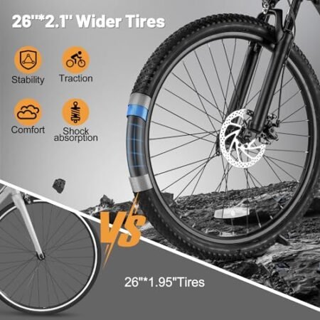 Race Electric Bike for Adults Ebike,Peak 750W Brushless Motor,Removable Battery,Commuting Electric Mountain Bike,Up to 22MPH 7-Speed Electric Bicycle with Fork Suspension