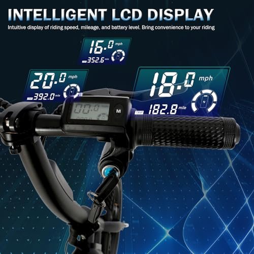 TESORO Folding Electric Bikes for Teens – 16″ Electric Mini Bike, 20MPH Ebike with 450W Motor, 36V Lithium-ion Battery,LCD Display,Dual Suspension,Foldable Electric Bicycle for Adults 13+, UL 2849 - Image 4