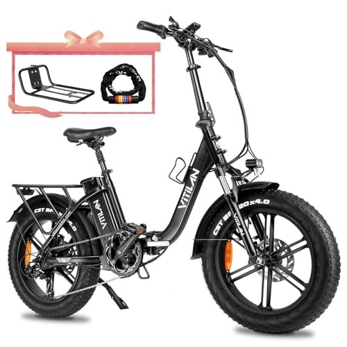 VITILAN 1200W Peak Electric Bike for Adults, U7 2.0 Folding 20*4.0 Inch Fat Tire Ebike, 48V 20AH Sam-Sung Removable Battery Max Range 80Miles&28Mph, Step-Through Electric Bicycle With Dual Suspension - Image 3