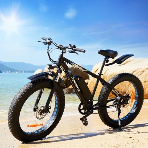 Speedrid Electric Bike 26″ Fat Tire Electric Bike for Adult, 25mph Peak 750W 48V 10.4/ 13Ah Removable Battery Electric Mountain Bike, Commuting Off Road Ebike 7 Speed & Front Suspension Fast Charge - Image 4