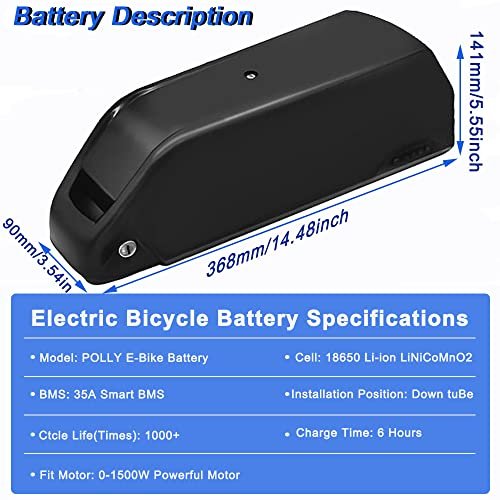 Jumbo Shark EBike Battery, 48V 31Ah Electric Bicycle Li-ion Battery for 0-1500W Motor Conversion Kit with 35A BMS XT60 Plug 3A Charger - Image 3