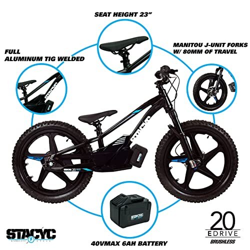 STACYC Brushless 20eDRIVE Electric Balance Bike for Kids Ages 10-12 Years Old - Image 6