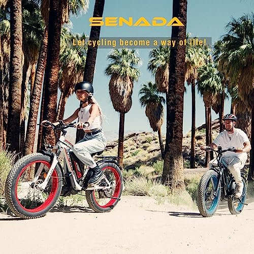 SENADA Electric Bike for Adults, 26″x 4″ Fat Tire Ebikes, 1000W Motor Electric Mountain Bicycle Max Speed 30MPH 62 Miles, 48V 17.5Ah Removable Battery & 21-Speed - Image 6